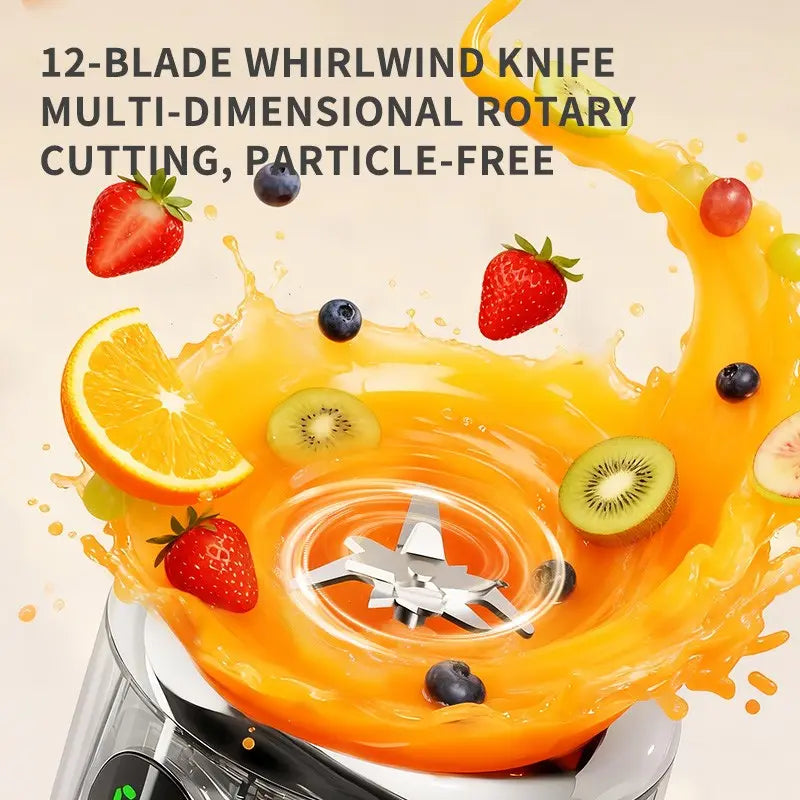 Powerful 12-Blade Portable Blender - Rechargeable 600ml Juice Maker for Smoothies and Shakes