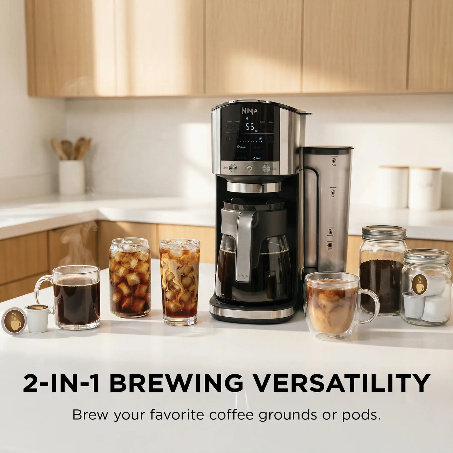 Brew Your Perfect Cup Every Time with the Ninja DualBrew Coffee Grounds & Pods - GP161