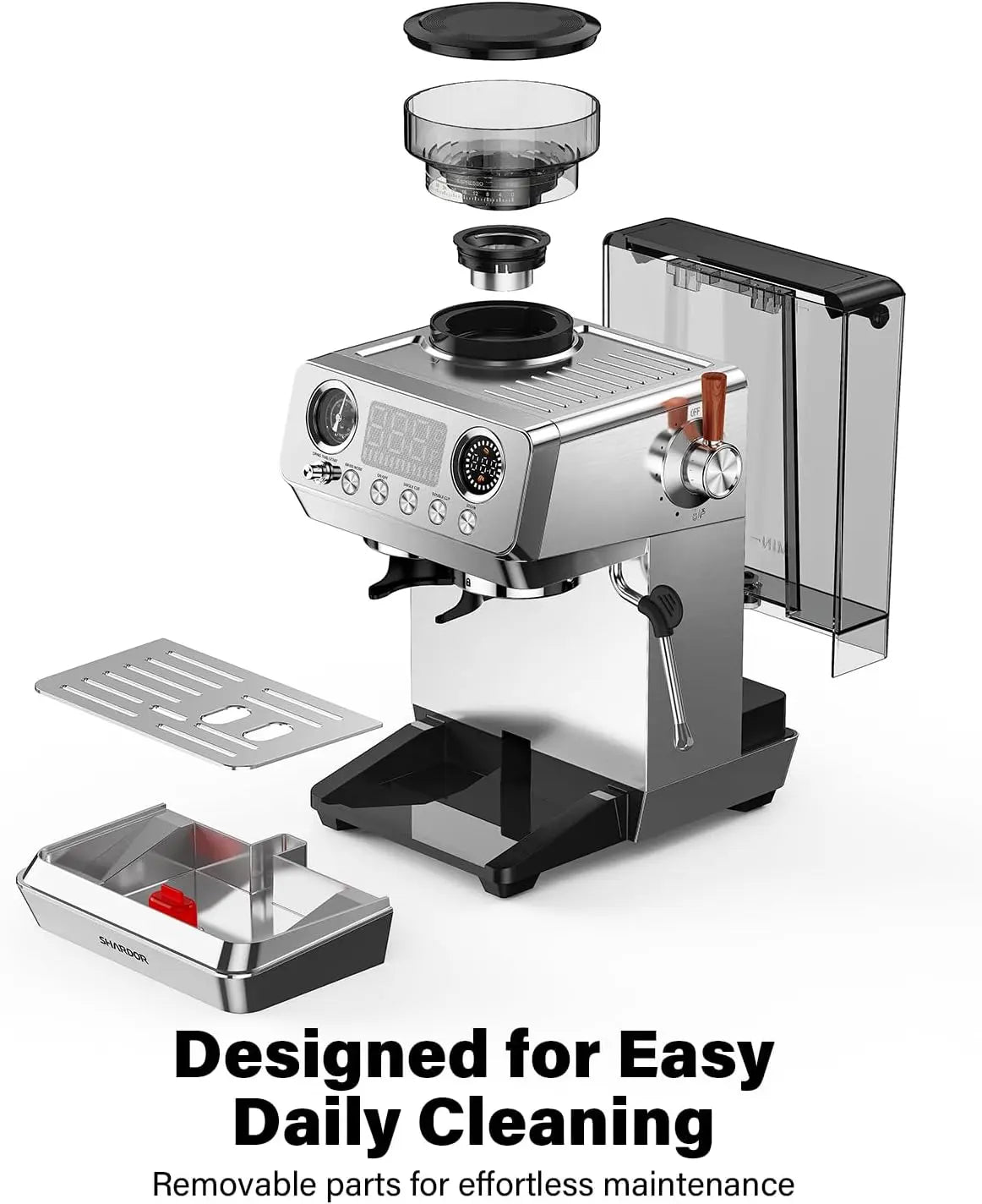 Experience Barista Quality at Home with the 20 Bar Automatic Espresso Machine Featuring a Built-in Grinder and Professional Steam Wand