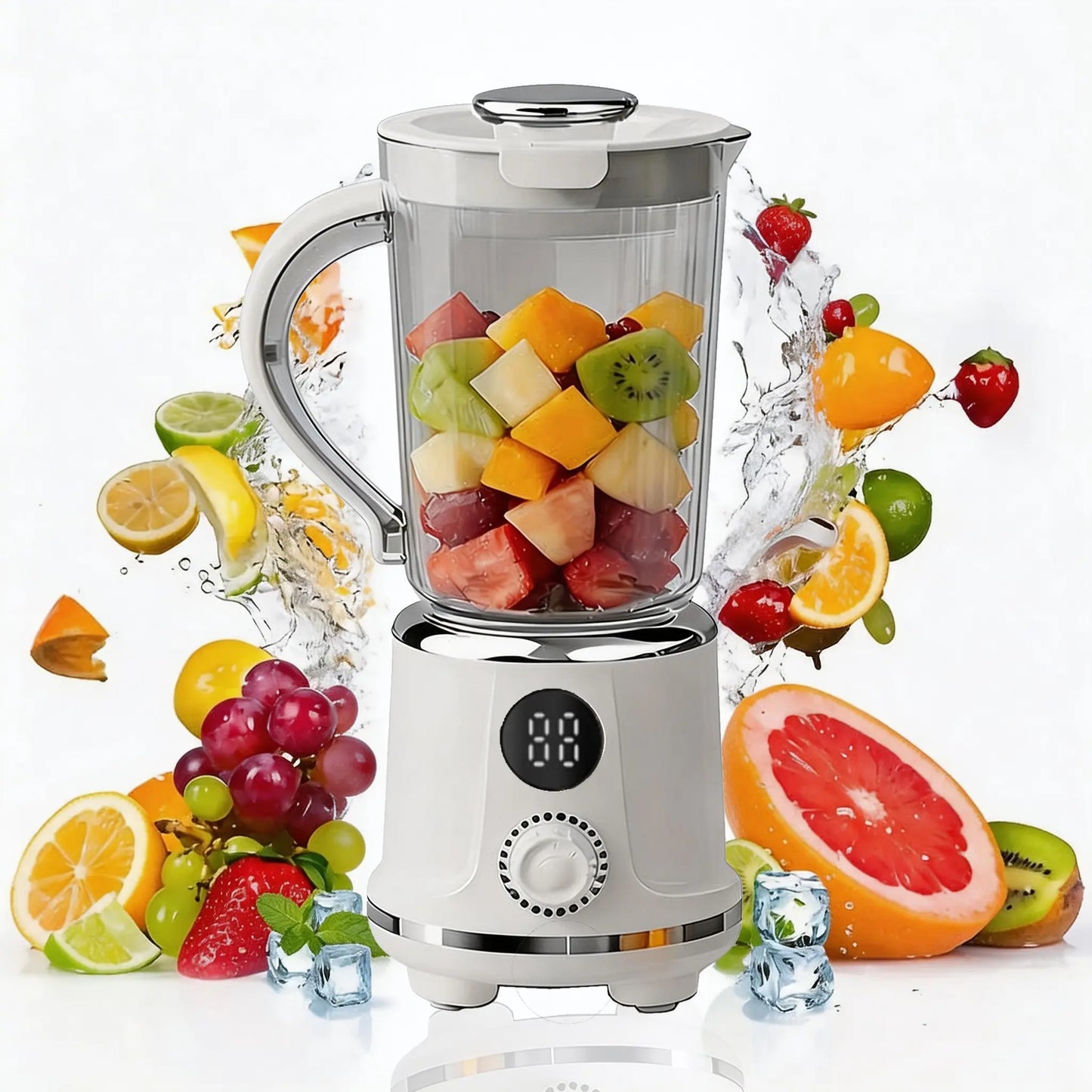 Powerful 12-Blade Portable Blender - Rechargeable 600ml Juice Maker for Smoothies and Shakes