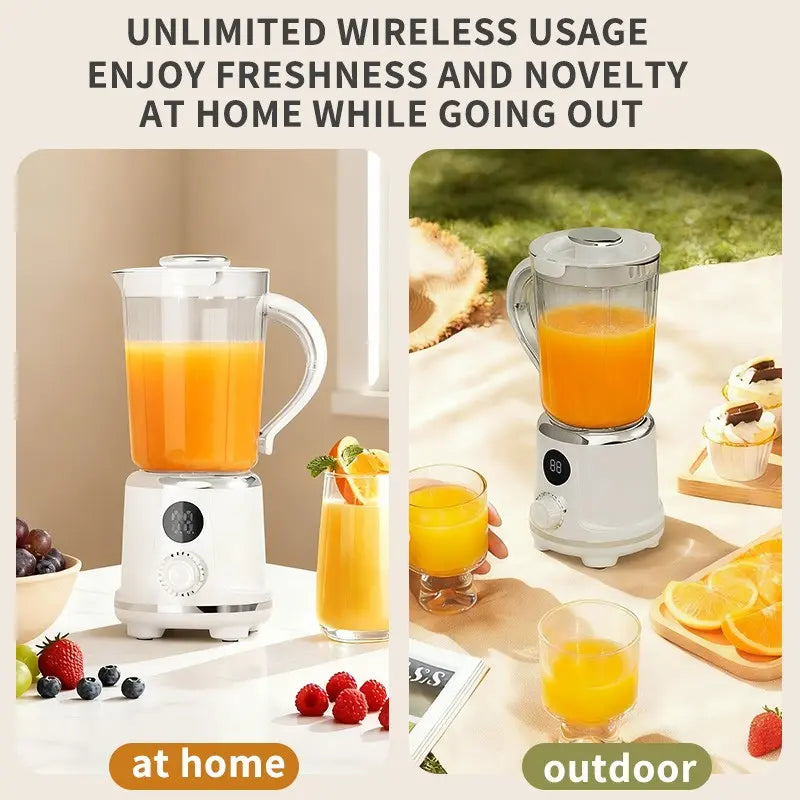 Powerful 12-Blade Portable Blender - Rechargeable 600ml Juice Maker for Smoothies and Shakes