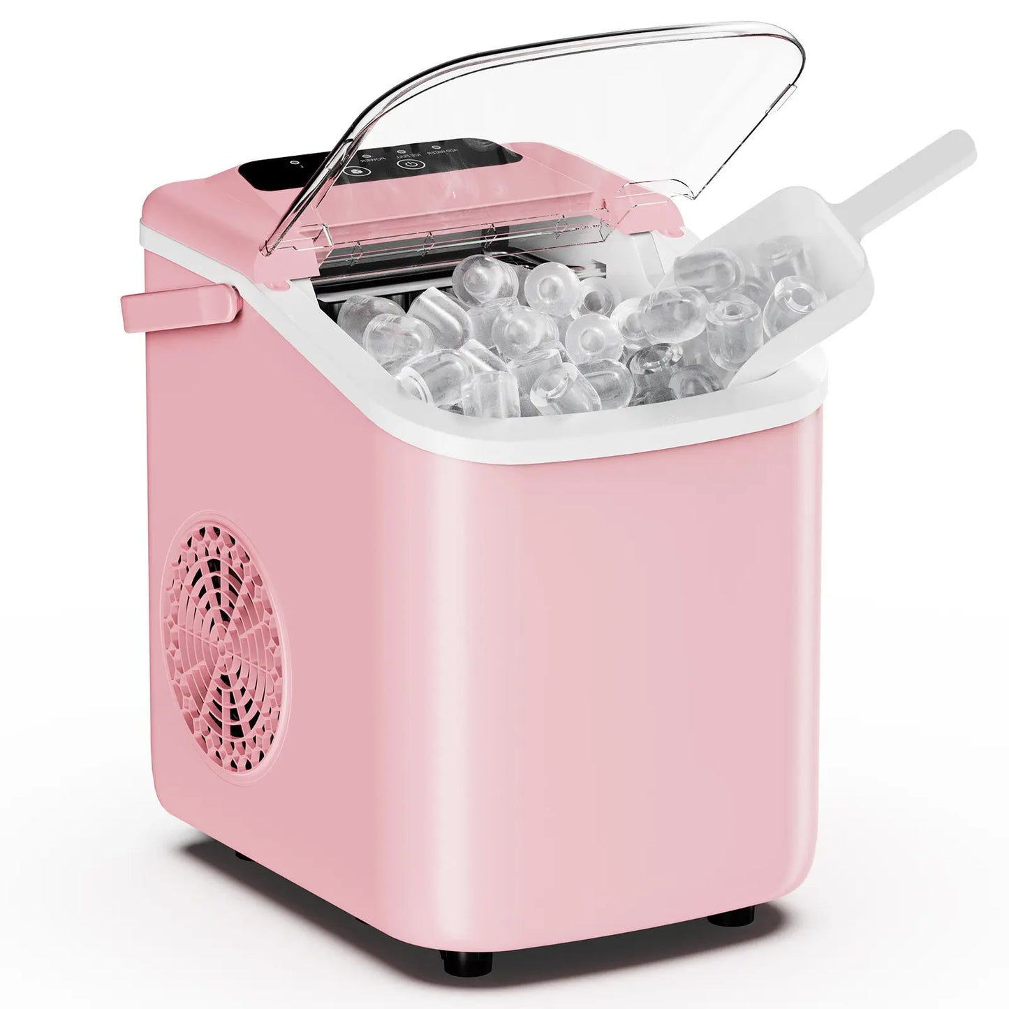 Sweetcrispy Portable Countertop Ice Maker - Create 9 Ice Cubes in 6 Minutes, 26Lbs Daily Capacity, Auto-Cleaning & Quiet Operation, Perfect for Home, RV, or Parties!