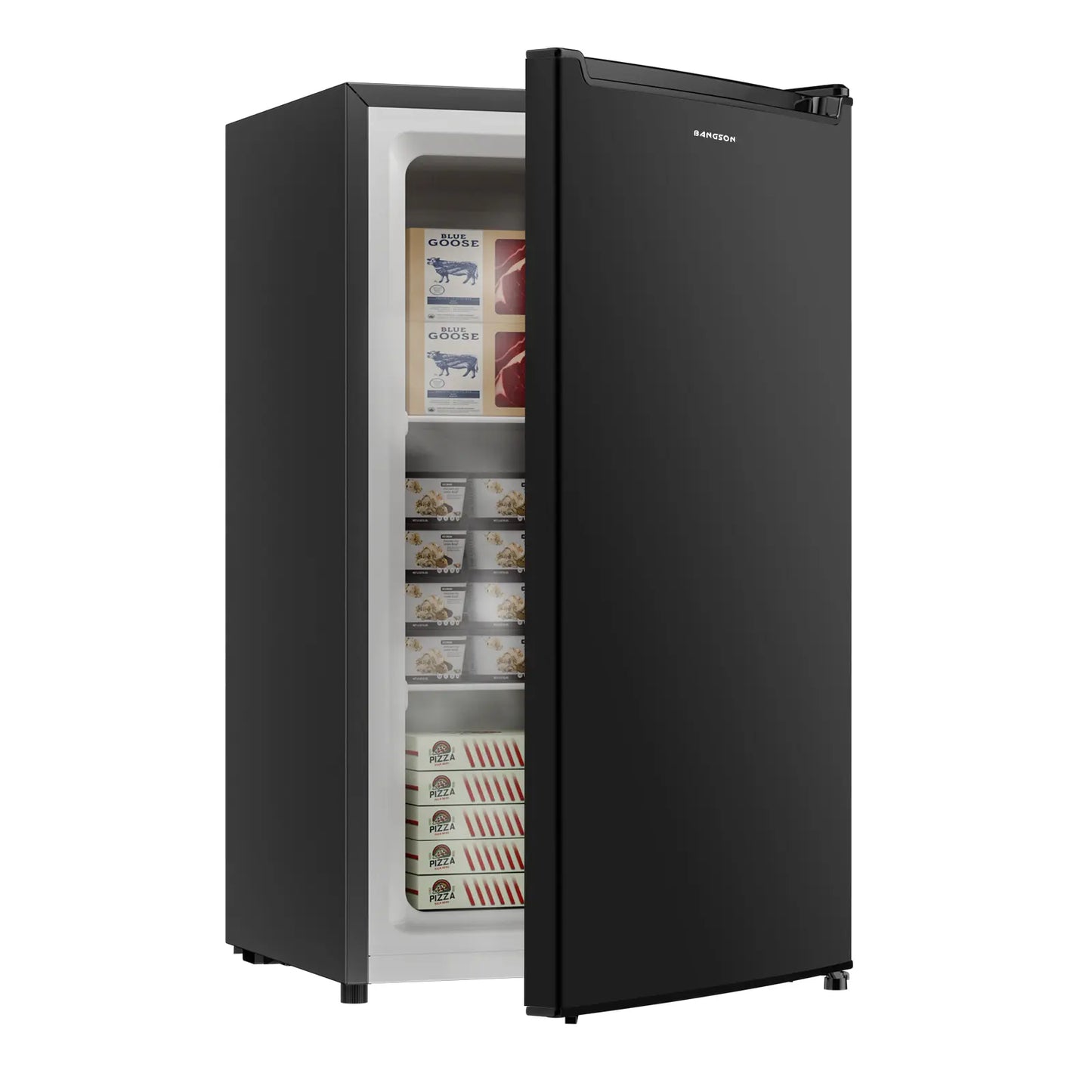 BANGSON 2.1 Cu.Ft Compact Upright Freezer - Energy-Efficient Mini Freezer with Adjustable Thermostat and Quiet Operation, Perfect for Small Spaces and Gifts!