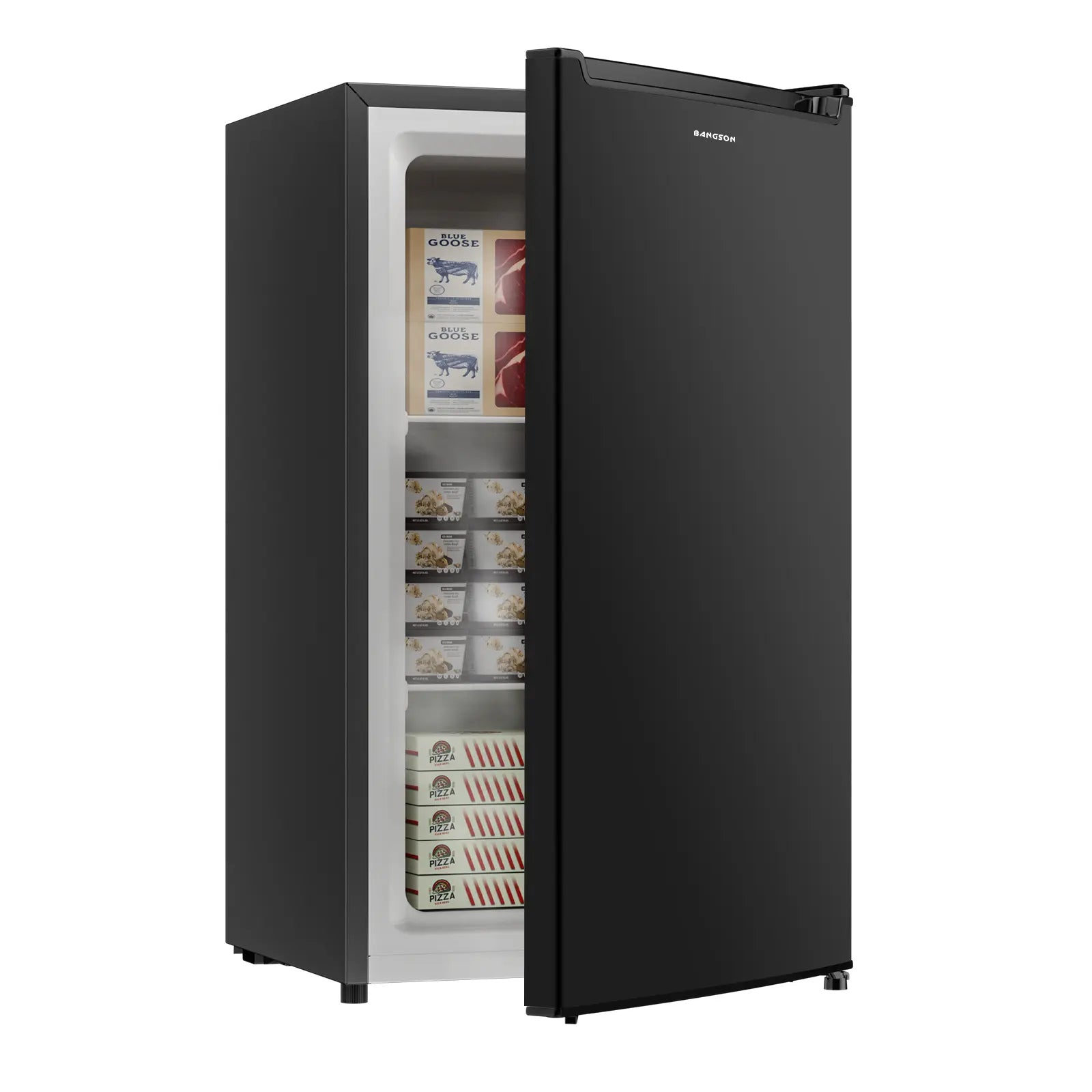 BANGSON 2.1 Cu.Ft Compact Upright Freezer - Energy-Efficient Mini Freezer with Adjustable Thermostat and Quiet Operation, Perfect for Small Spaces and Gifts!