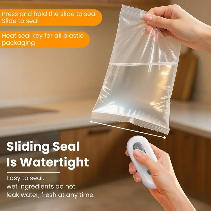 Revolutionary 4-in-1 Mini Heat Sealer: USB Rechargeable Snack Sealer, Built-In Cutter, Magnetic Design & Beer Bottle Opener for Effortless Food Storage
