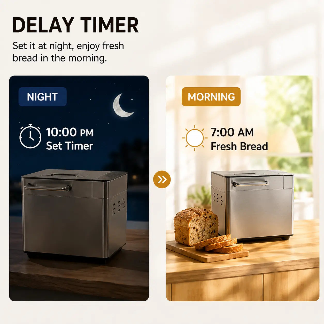 Ultimate 25-In-1 Programmable Bread Maker: Effortlessly Bake Fresh Bread with Automatic Yeast & Nut Dispenser, Delay Timer & 3 Crust Settings
