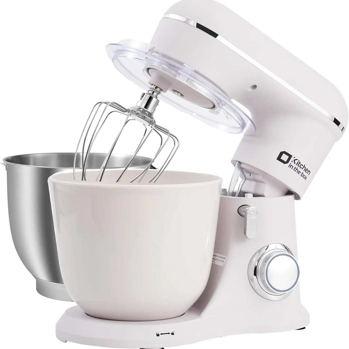 Elevate Your Baking with the Kitchen in the Box Stand Mixer - Versatile 4.5L+5L Mixer with 10 Speeds and Essential Attachments!
