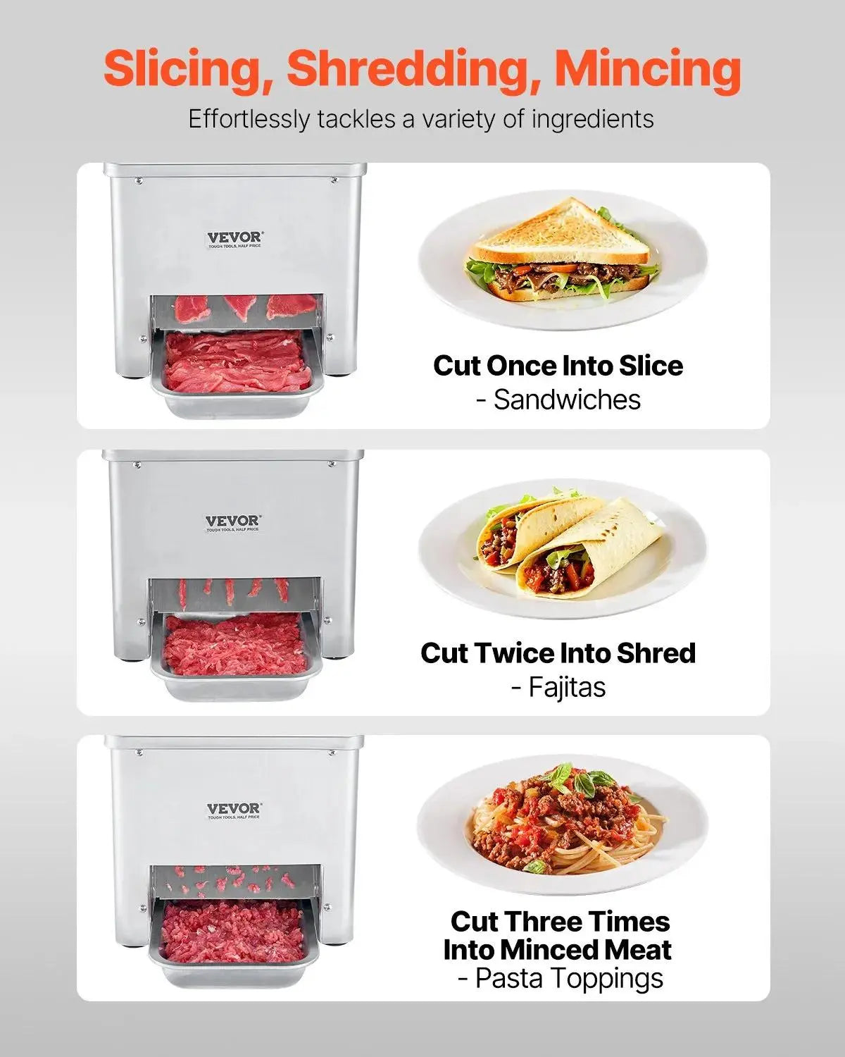 Unleash Your Culinary Creativity with the Vevor 550W Meat Cutter Machine - Perfect for Home Chefs and Restaurants!