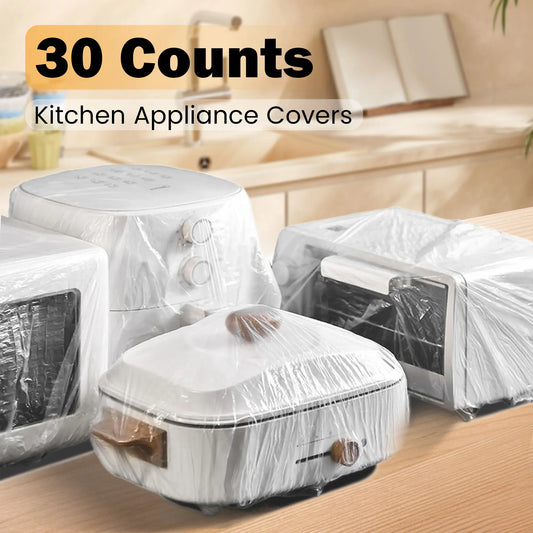 Protect Your Appliances with 30 Clear Small Covers – Effortlessly Reduce Cleaning Time and Keep Your Kitchen Utensils Dust-Free!
