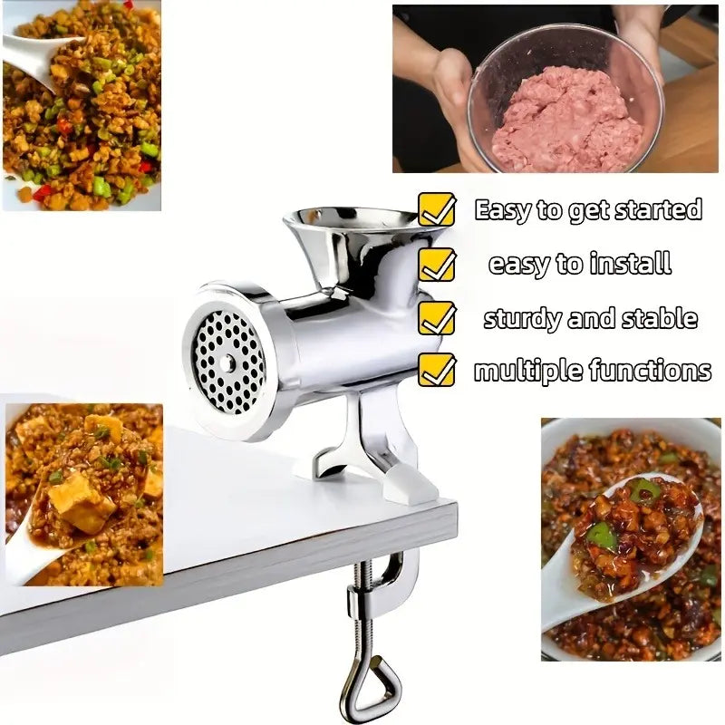 Elevate Your Cooking with Our Manual Meat Grinder - Perfect for Meat, Veggies, and Spices!