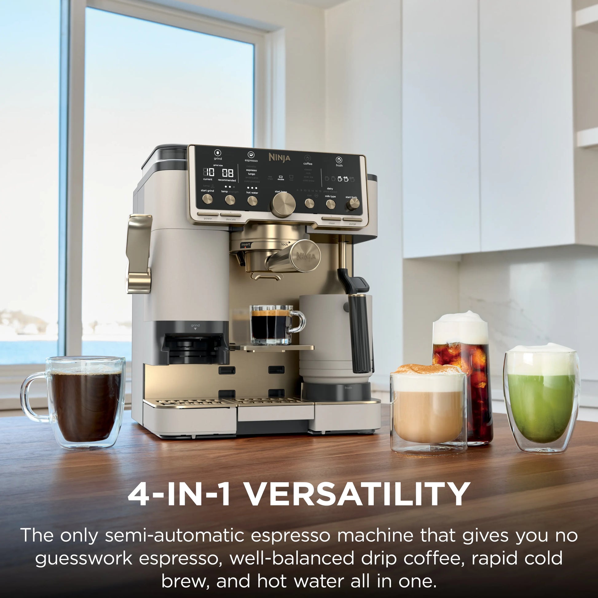Elevate Your Coffee Experience with the Ninja Luxe Café Pro Limited Edition Espresso Machine in Elegant Stone & Gold - ES701