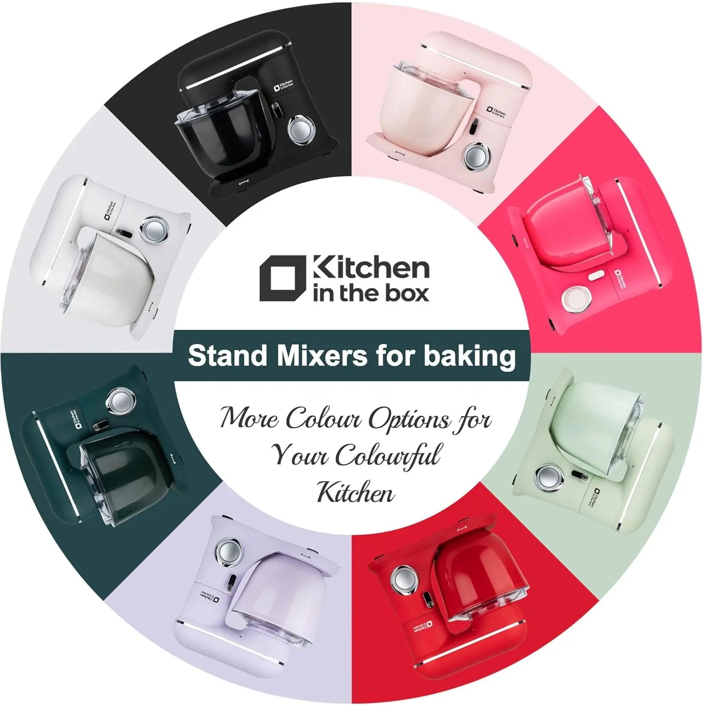 Elevate Your Baking with the Kitchen in the Box Stand Mixer - Versatile 4.5L+5L Mixer with 10 Speeds and Essential Attachments!