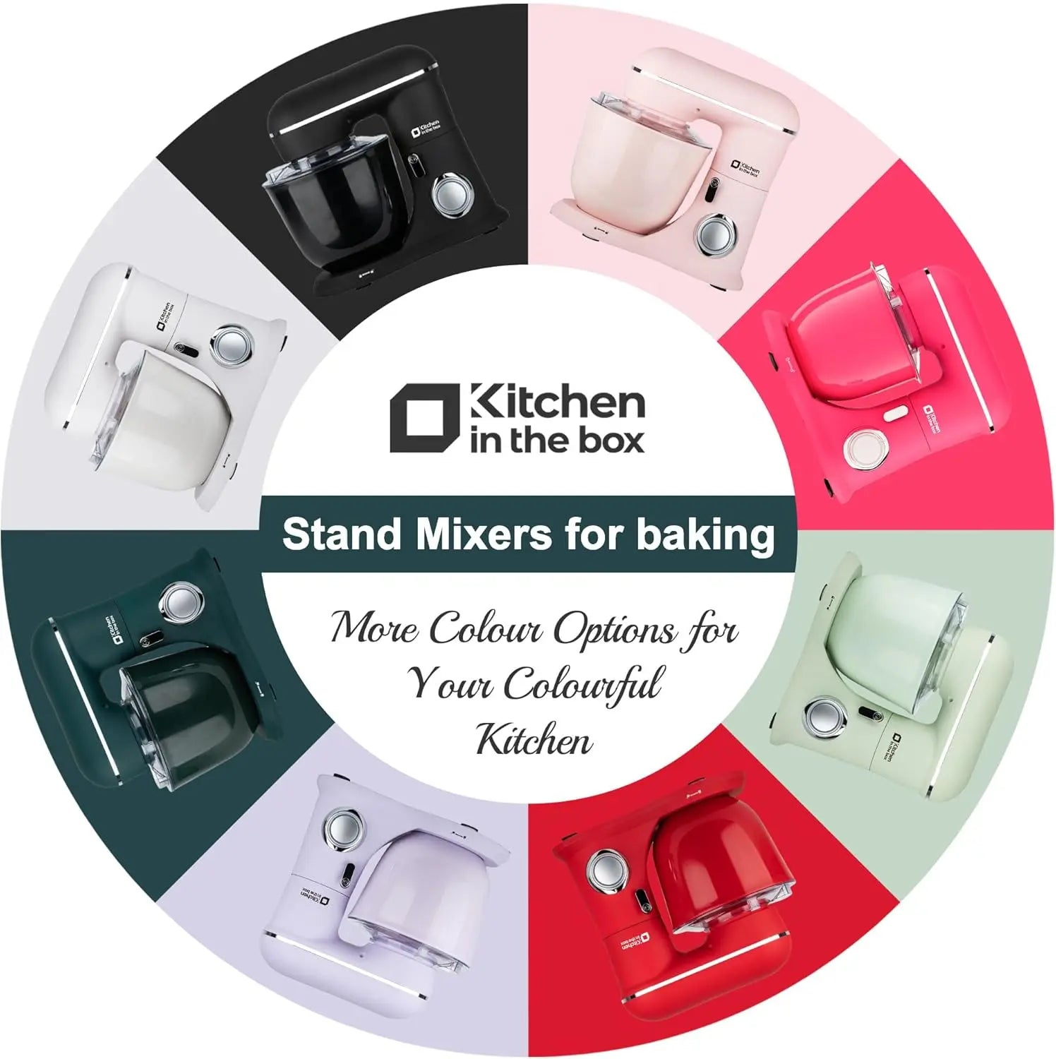 Elevate Your Baking with the Kitchen in the Box Stand Mixer - Versatile 4.5L+5L Mixer with 10 Speeds and Essential Attachments!