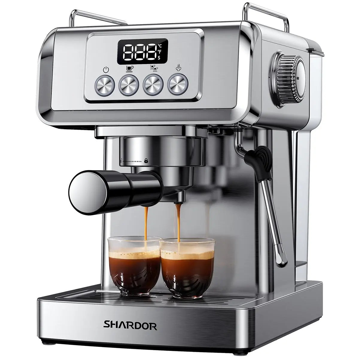Experience Barista Quality at Home with the 20 Bar Automatic Espresso Machine Featuring a Built-in Grinder and Professional Steam Wand