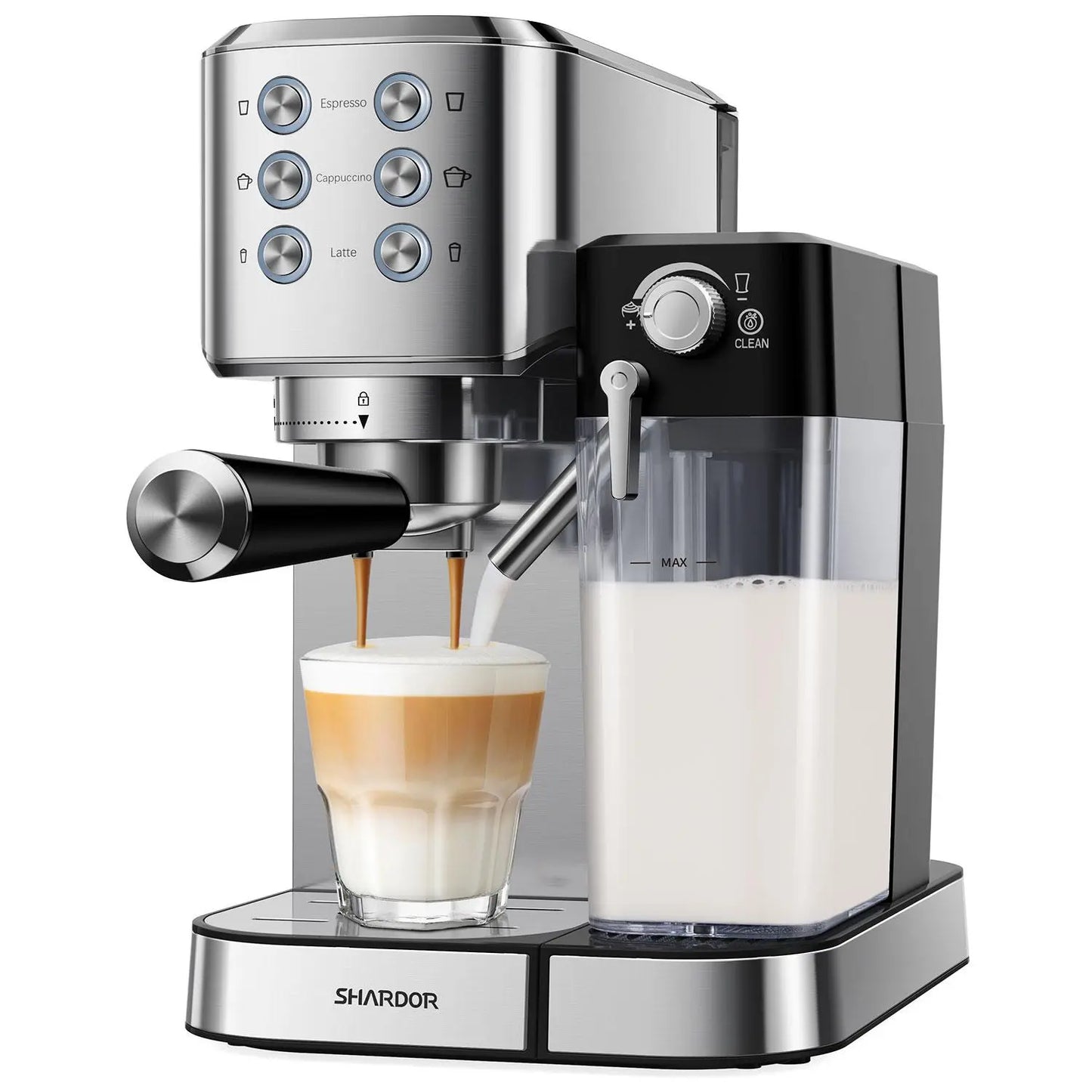 Experience Barista Quality at Home with the 20 Bar Automatic Espresso Machine Featuring a Built-in Grinder and Professional Steam Wand