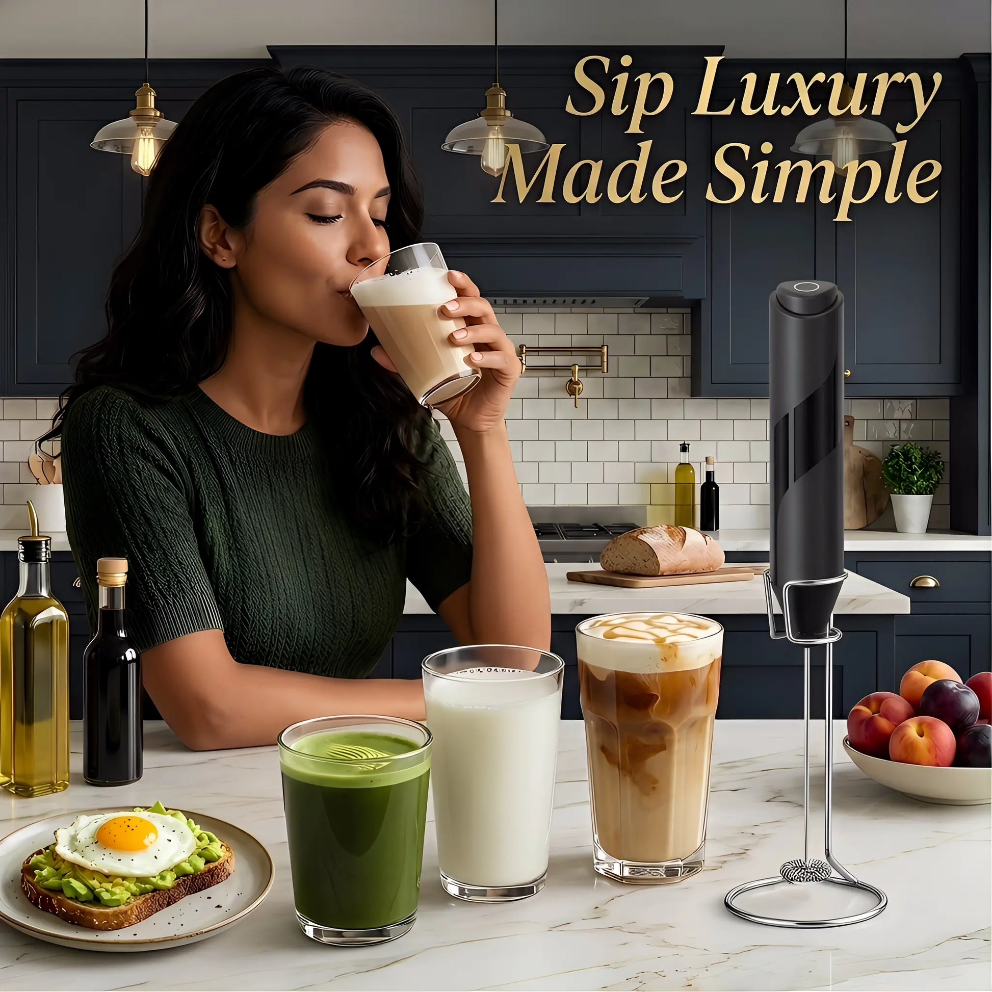 Elevate Your Coffee Experience with Our Waterproof Handheld Electric Milk Frother – Perfect for Lattes, Cappuccinos, and More!