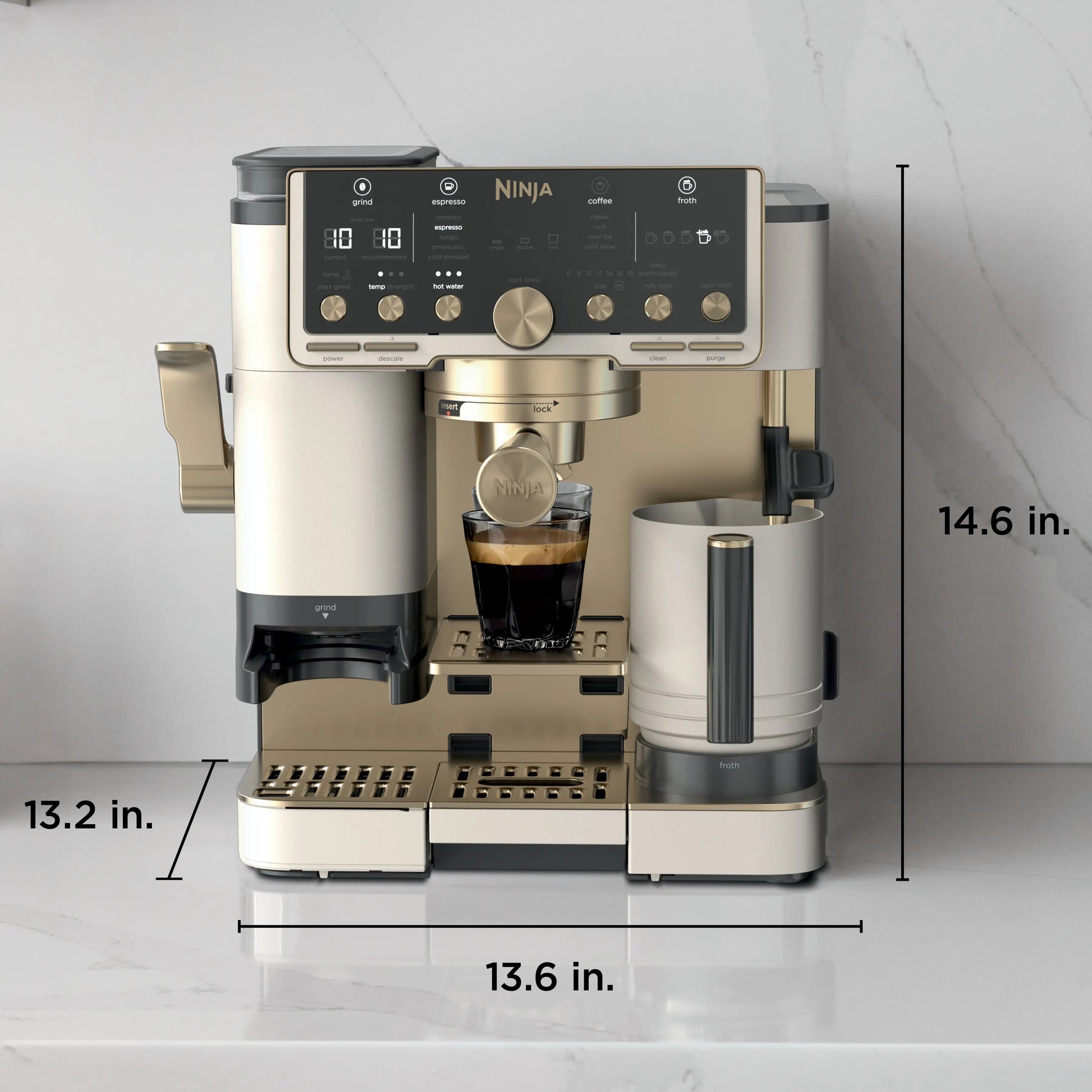 Elevate Your Coffee Experience with the Ninja Luxe Café Pro Limited Edition Espresso Machine in Elegant Stone & Gold - ES701