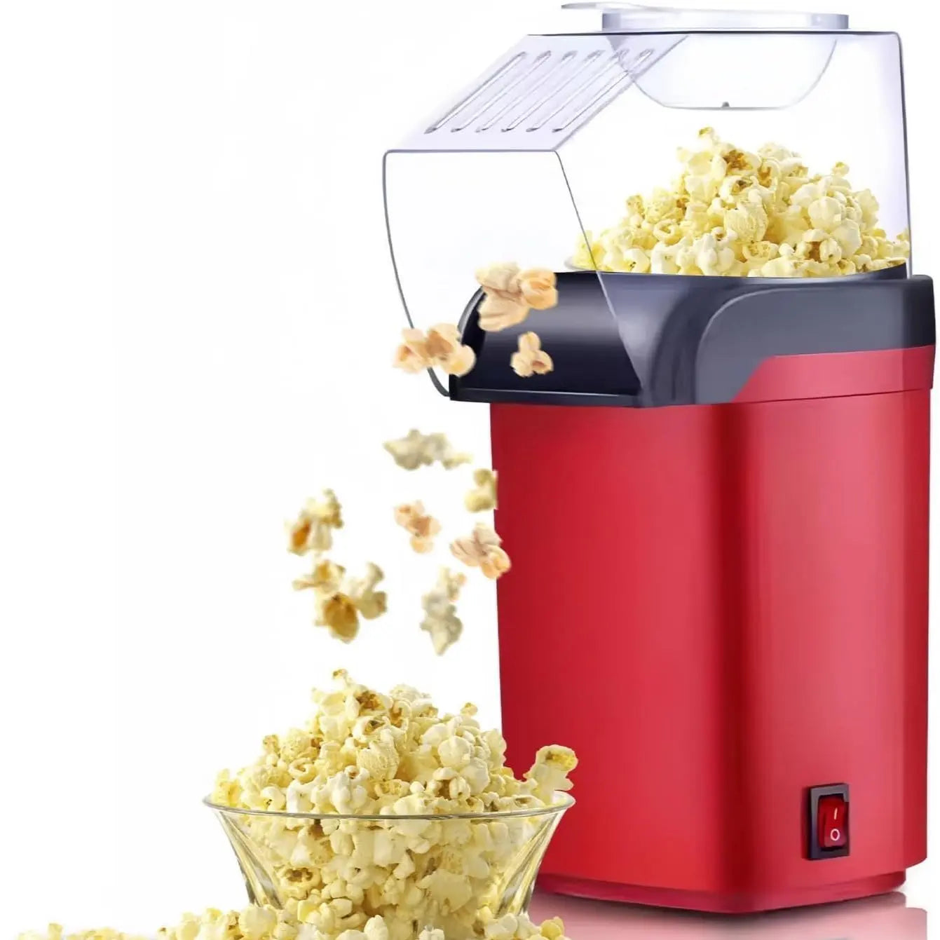 Effortless Oil-Free Popcorn Maker - Quick & Healthy Snack Solution for Family Fun!