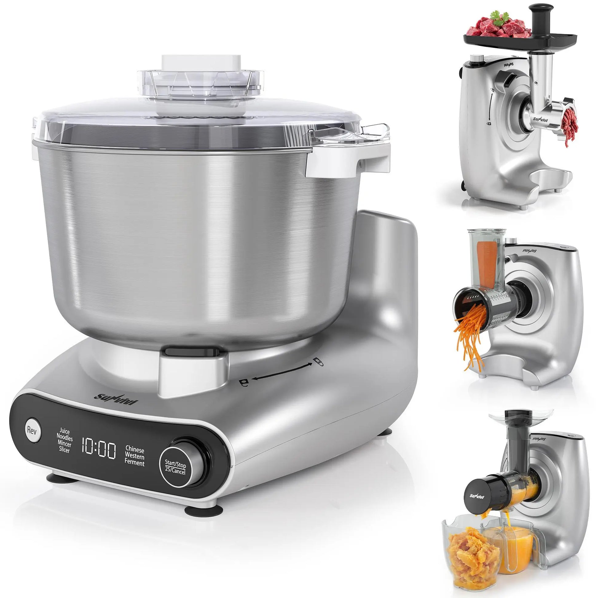 Experience Culinary Excellence with the Sunvivi 4-In-1 Multifunction Stand Mixer - Your Ultimate Kitchen Companion for Dough, Juicing, Grinding, and More!