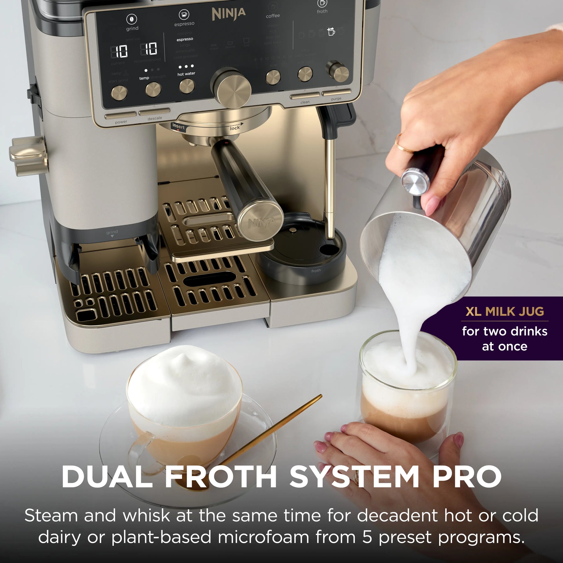Elevate Your Coffee Experience with the Ninja Luxe Café Pro Limited Edition Espresso Machine in Elegant Stone & Gold - ES701