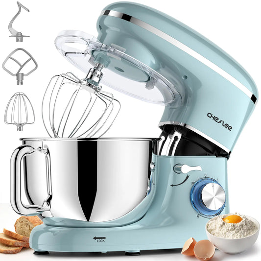 Unleash Your Inner Chef with the Cheflee 660W Electric Stand Mixer – 6.5QT Stainless Steel Bowl, 6+ Speed Settings & Essential Attachments for Perfect Baking Every Time!